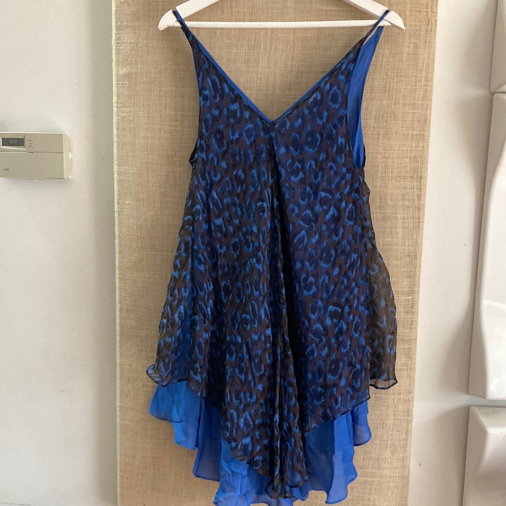 Opening Ceremony Silk Double Layer Cocktail Dress